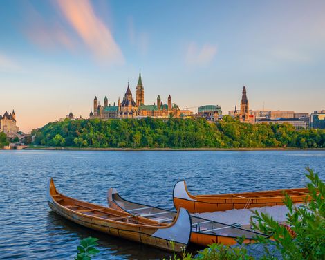 Ottawa Parliament Hill + Ottawa River