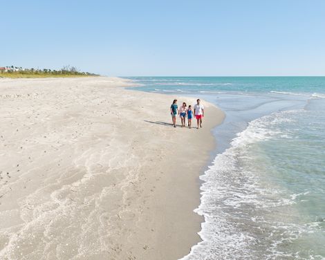 Sanibel Island Familie am Strand