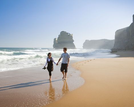 Great Ocean Road Paar am Strand