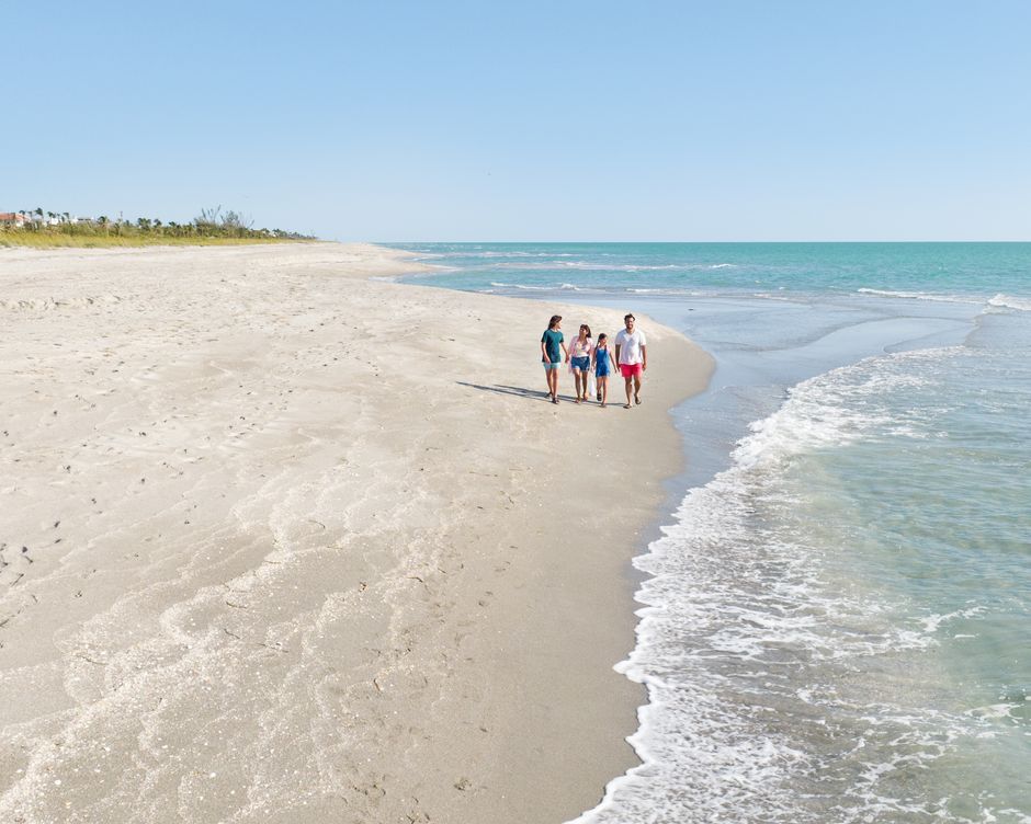 Sanibel Island Familie am Strand