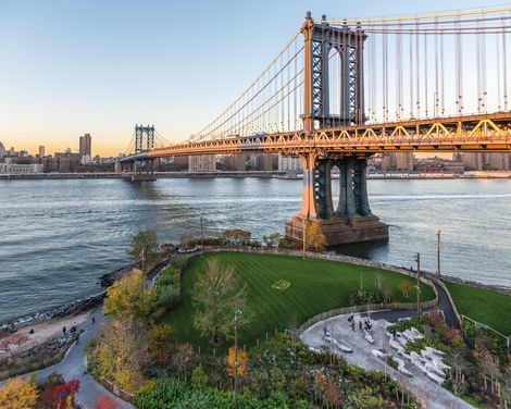 New York City Brooklyn Bridge Herbst