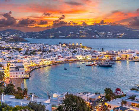 Insel Mykonos Chora Hafen