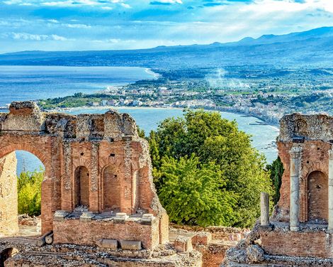 Insel Sizilien Taormina Antikes Theater