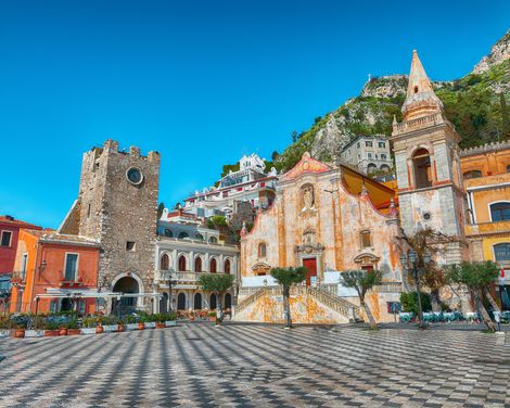 Insel Sizilien Taormina Kirche 