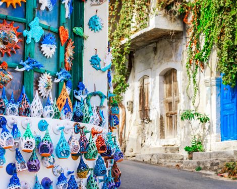 Insel Kreta Rethymno Gasse