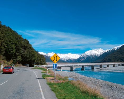 Arthurs Pass nach Christchurch Strasse 