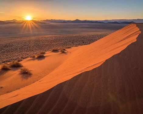 Namibia Namib Wueste Sonnenuntergang