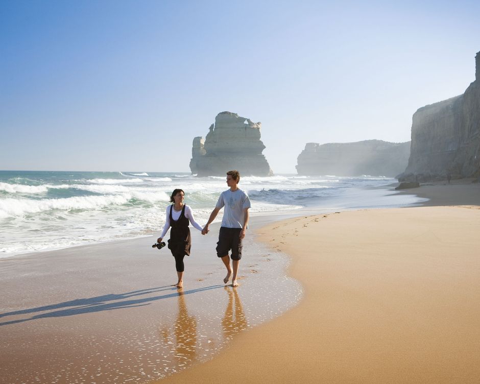 Great Ocean Road Paar am Strand