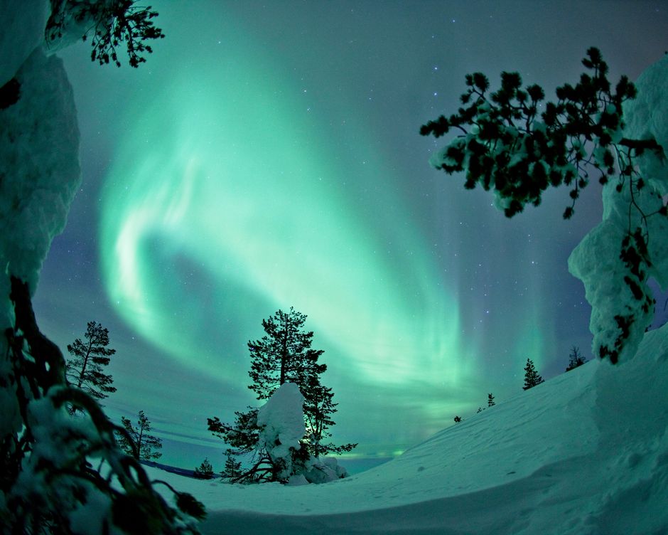 Finnland Lappland Nordlichter