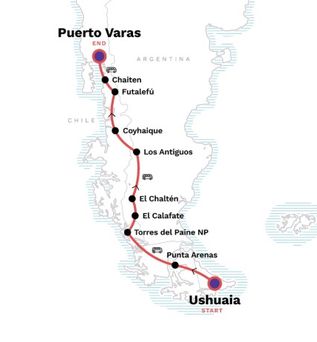 Patagonien Reiseverlauf