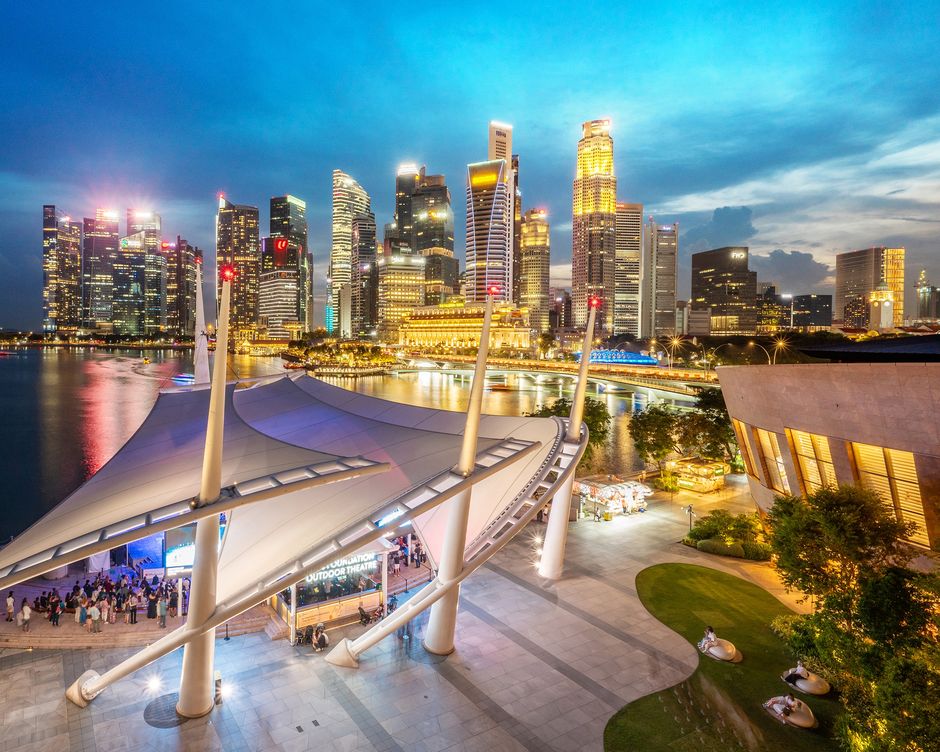 Singapur Skyline + Marina Bay